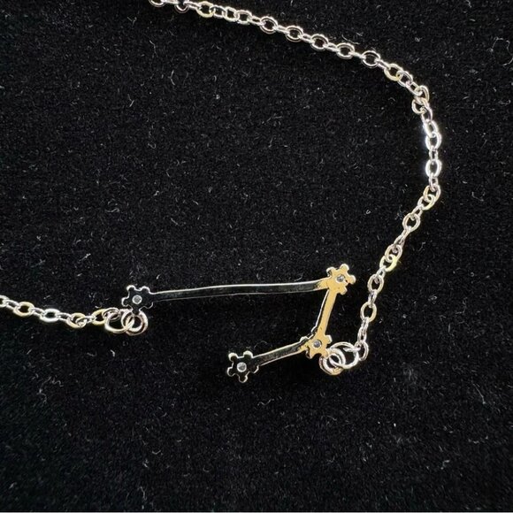 Zodiac Aries 925 Silver Necklace with CZ Accent Stones - Picture 3 of 6